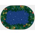 Wall-To-Wall Peaceful Tropical Night 6 ft. x 9 ft. Oval Carpet WA2547402